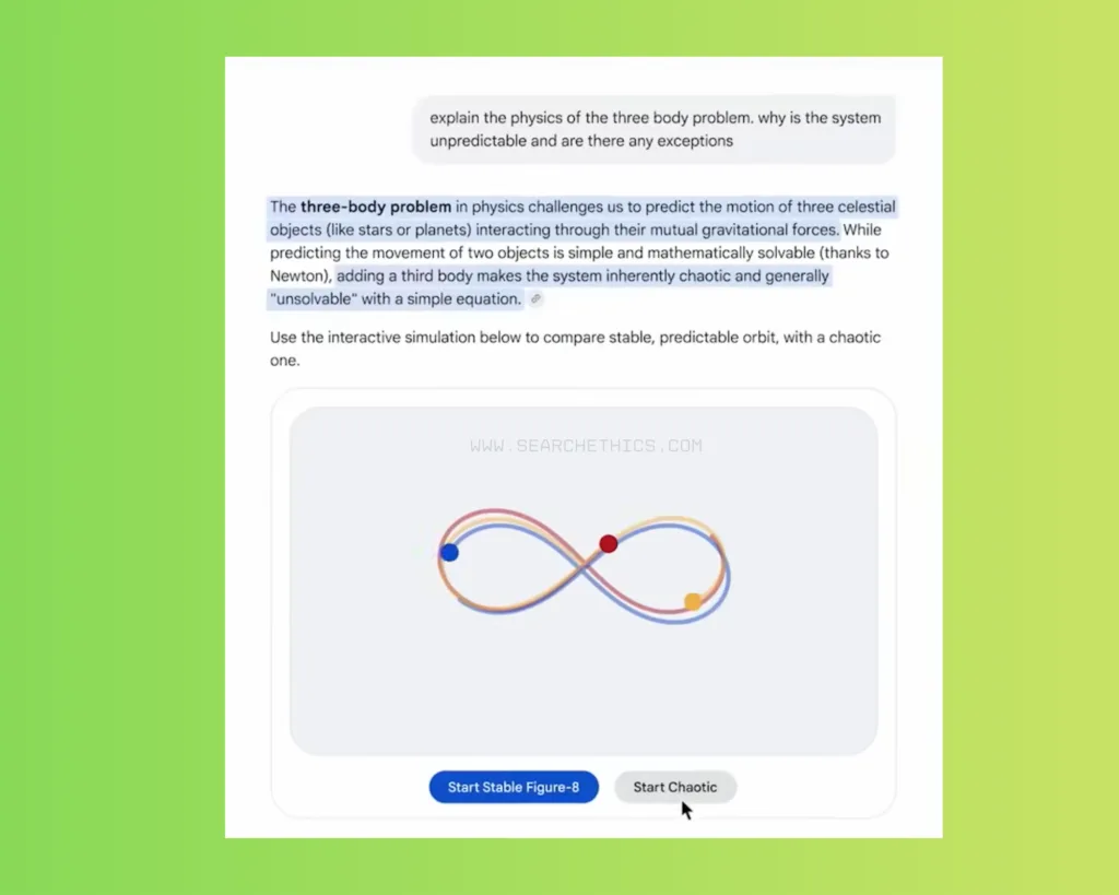 Gemini 3 query layout example
