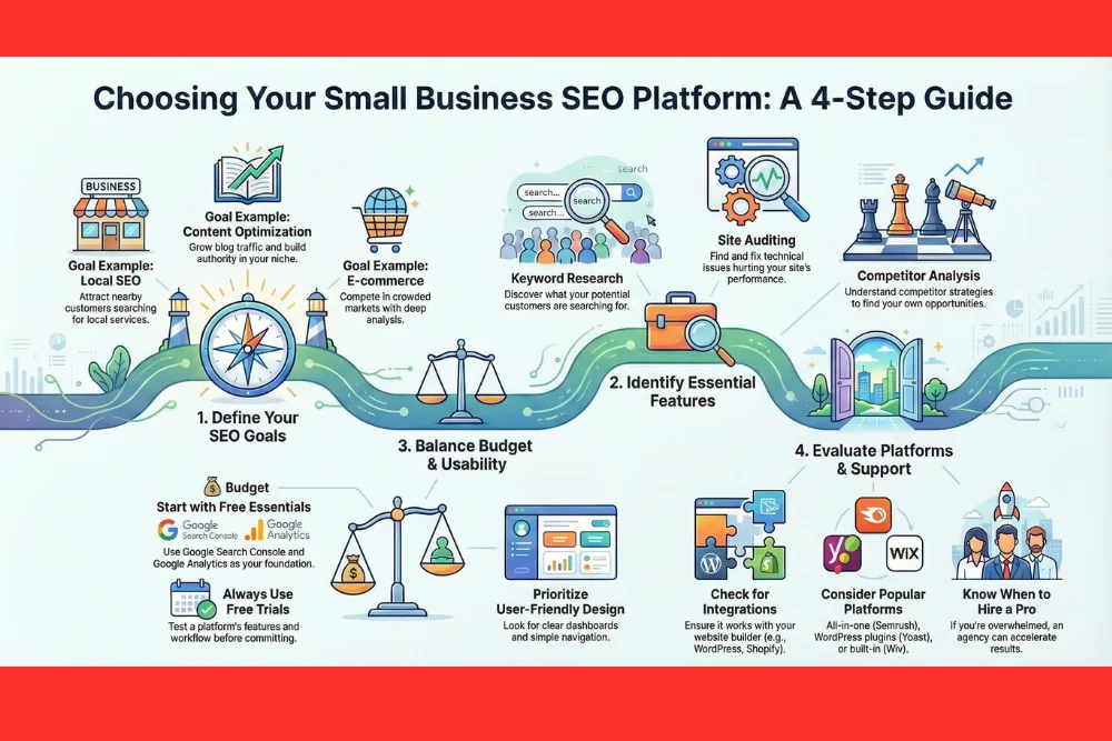 4-Steps-to-Choosing-SEO-Platforms-Visual-representation