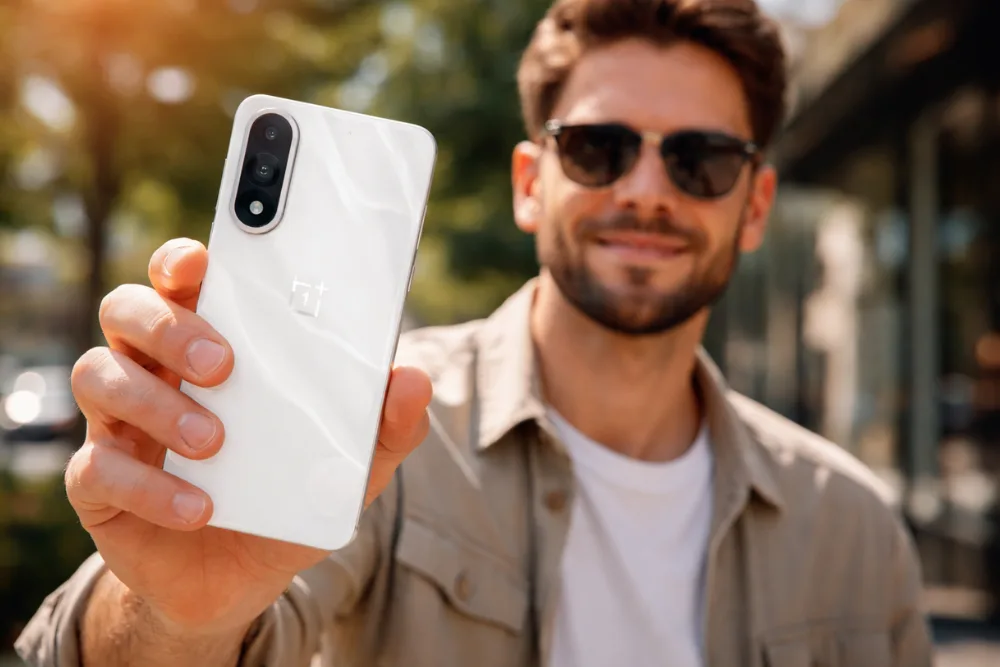 A-man-showing-OnePlus-Nord-5-Mid-Range-Camera-Phone