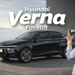 Lady-taking-photo-of-Hyundai-Verna-Facelift