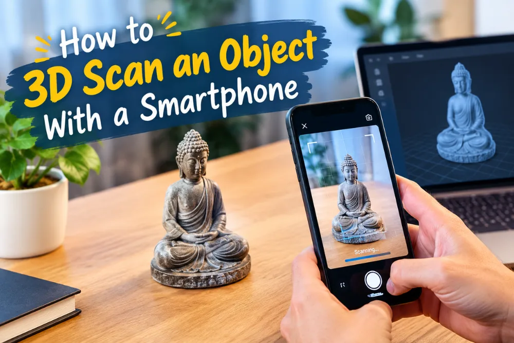 performing-3D-Scan-a-Buddha-statue-with-smartphone
